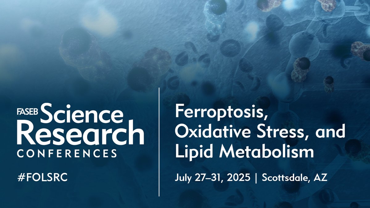 FASEB (@faseborg) on Twitter photo Announcing #FOLSCR, a brand-new conference that will explore all aspects of a new form of cell death that results from iron accumulation and lipid peroxidation. Join keynotes <a href="/bstockwell/">Brent Stockwell</a> and <a href="/LabDeNicola/">DeNicola Lab</a> alongside organizers @sjd956 and <a href="/OlzmannLab/">James Olzmann</a> for this inaugural event. View Announcing #FOLSCR, a brand-new conference that will explore all aspects of a new form of cell death that results from iron accumulation and lipid peroxidation. Join keynotes <a href="/bstockwell/">Brent Stockwell</a> and <a href="/LabDeNicola/">DeNicola Lab</a> alongside organizers @sjd956 and <a href="/OlzmannLab/">James Olzmann</a> for this inaugural event. View