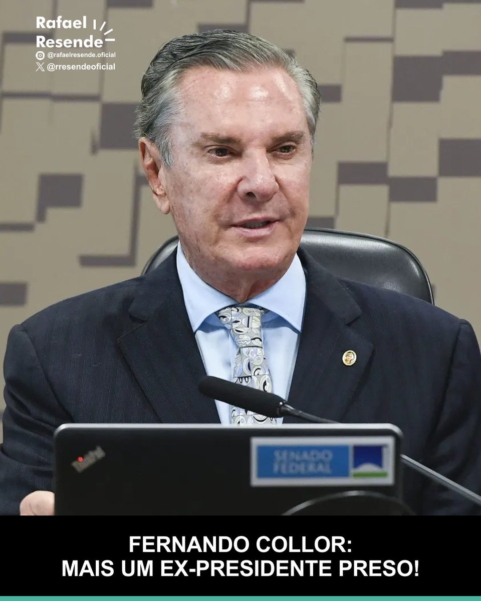 rresendeoficial's tweet image. Fernando Collor de Mello torna-se mais um ex-presidente brasileiro preso, depois de Lula, e antes de Jair Bolsonaro.
.
SEGUE O FIO 🧶 
.
#collor #fernandocollor #collorpreso #collornacadeia #collorcorrupto #lula #bolsonaro #jairbolsonaro #bolsonaronacadeia #bolsonarogolpista