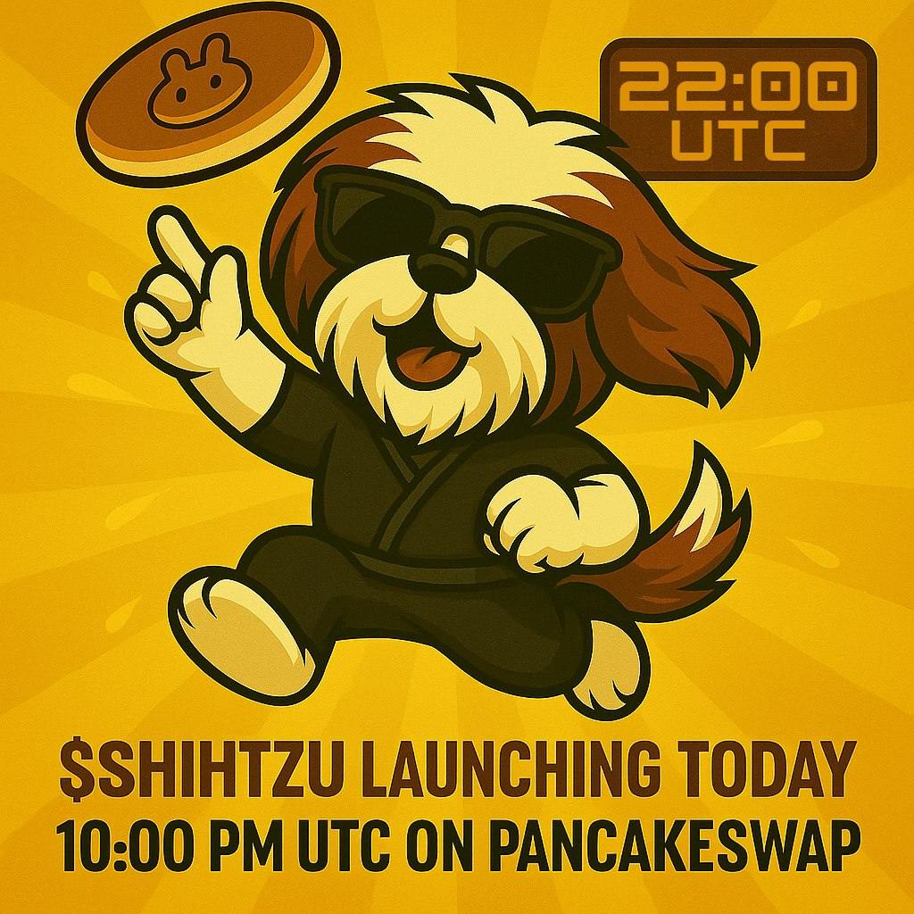 shihtzuvip's tweet image. We're thrilled to announce that $SHIHTZU's launch on pancakeswap DEX will be at 22:00PM UTC today! 

🐶 CA:
0x2f2aF9134F617bf4826848e0AAc1e8865544dcA2
🥞 PancakeSwap pair:
pancakeswap.finance/swap?outputCur…

It's time to step up into biggest journey of BSC history. Epic launch ahead! ✨🐶…