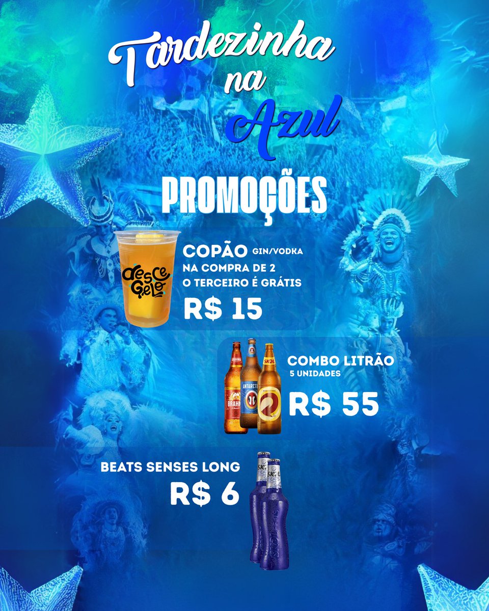 AzulDistri's tweet image. Chegamos no X 🌟💙
E já chegamos com evento e promoção, vem com a gente pra Tardezinha na azul, o seu esquenta para o Bar do Boi desse fim de semana 🔥💙✨