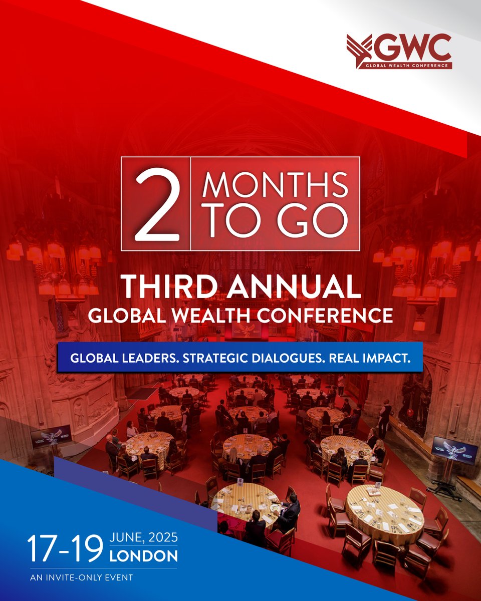 GWCSWFI's tweet image. Global Wealth Conference returns this June, bringing together top capital allocators.
Last year: $5 trillion AUM, 70% senior decision-makers.
📍 London | June 17–19, 2025
🎟️ By invitation only
#GWC2025 #SovereignWealthFund #PensionFund #FamilyOffice