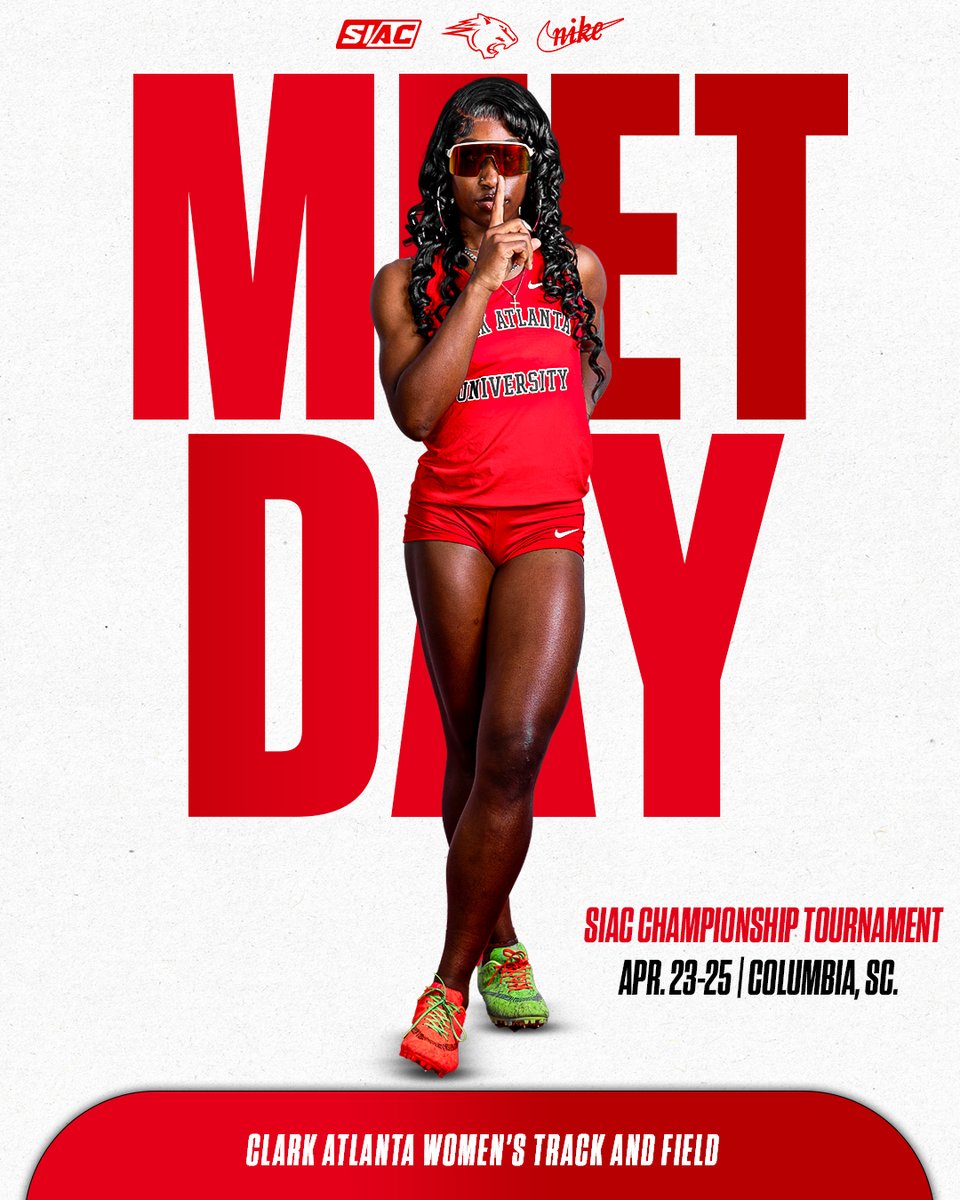 𝐈𝐓 𝐀𝐋𝐋 𝐂𝐎𝐌𝐄𝐒 𝐃𝐎𝐖𝐍 𝐓𝐎 𝐓𝐇𝐈𝐒! 🥇🏃🏽‍♀️🐾

The Lady Panthers sit in 2nd place to start the final day of the SIAC Championships! Let's finish out strong‼️

#GoPanthers🐾 | #WeAreCAU