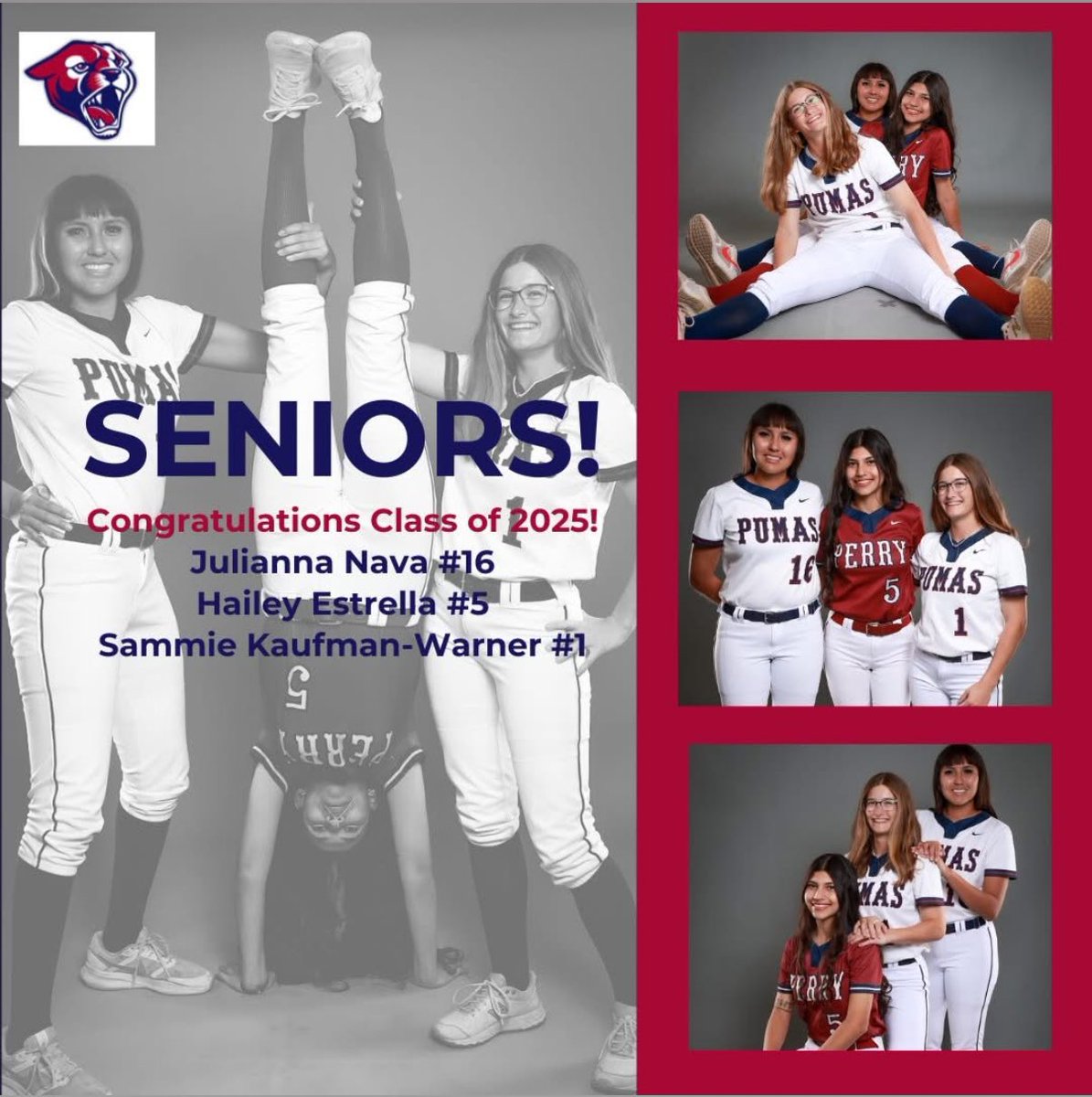 Perry High Softball (@perrysoftball_) on Twitter photo It's senior game day! Congratulations to our graduating athletes! Come out to today's game to cheer them on against Chandler. We will be honoring them after the game. 💙❤️Ubuntu❤️💙
<a href="/PerryPumas07/">PERRY HIGH SCHOOL</a> <a href="/perry_pumas/">Perry High Athletics</a> It's senior game day! Congratulations to our graduating athletes! Come out to today's game to cheer them on against Chandler. We will be honoring them after the game. 💙❤️Ubuntu❤️💙
<a href="/PerryPumas07/">PERRY HIGH SCHOOL</a> <a href="/perry_pumas/">Perry High Athletics</a>