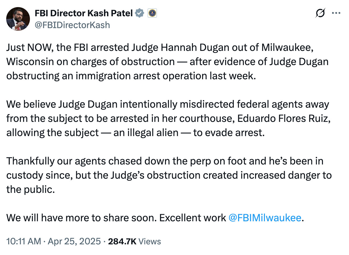 YourAnonCentral's tweet image. The illegal Trump regime’s loyalist FBI is now targeting US judges that oppose its illegal ethnic cleansing campaign. ICE foot soldiers have been arbitrarily kidnapping people all over the United States, including those legally in the US.
