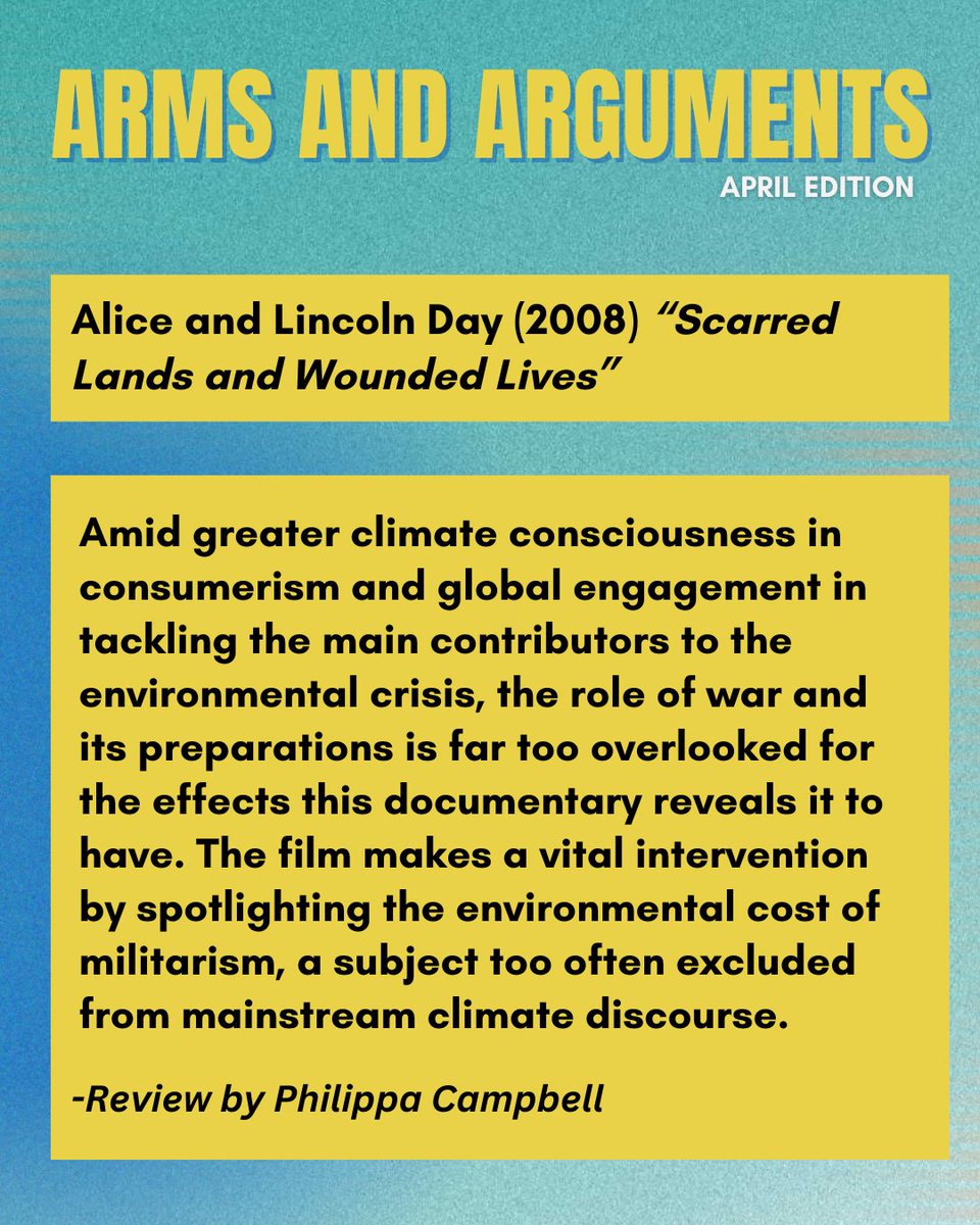 🔍Looking for movie recommendations?

Here is the April pick from the Arms and Argument Book Club.