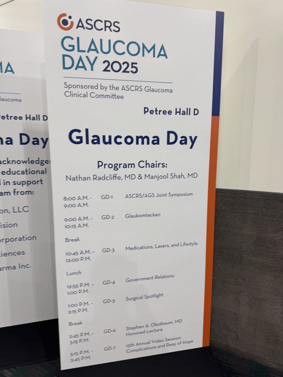 If you are in LA, come and check out Glaucoma Day!  The best day in glaucoma education has begun!!!

<a href="/ASCRStweets/">ASCRS</a> <a href="/manjool/">Manjool Shah</a>