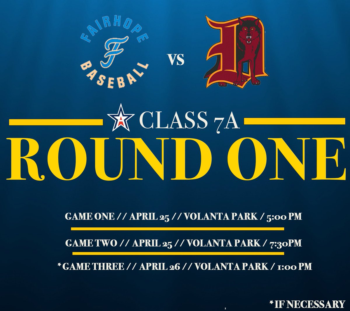 Playoffs begin tonight!

🆚Dothan
⌚️5:00 PM (DH)
📍Volanta Park

#GoPirates🏴‍☠️