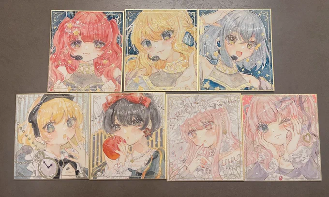 6/1のCOMITIA152に持っていくミニ色紙です〜〜!!!!៸៸ɞ̴̶̷  ̫ ɞ̴̶̷៸៸
こちらと大色紙2枚の合計9枚を連れていきます🥰 