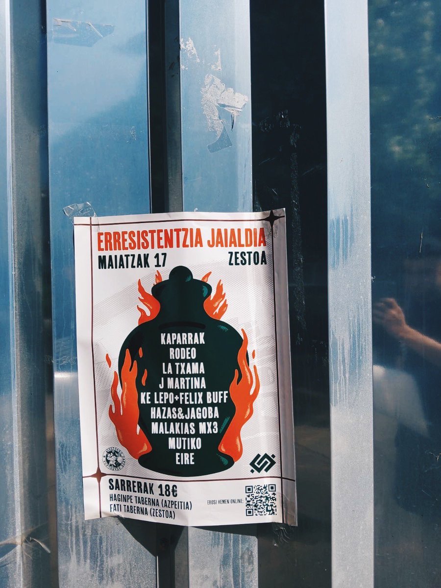 Bidasoko_gla's tweet photo. Maiatzaren 17an, Langile Kontrolpeko Espazioek bizi duten errepresioari aurre egiteko Erresistentzia Jaialdia antolatu du Defentsa Komunitateak Zestoan.

Lortu zure sarrera eta animatu!

@defentsakom https://t.co/hDmTBg11KQ
