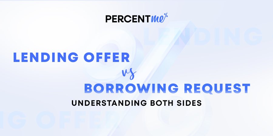 Thinking of lending or borrowing on #PercentMe?

🔹To Lend:
Create a lending offer
Fund an existing request

🔹To Borrow:
Accept a lending offer
Create your own borrowing request

🔐 All actions require supplying collateral and are secured by smart contract.