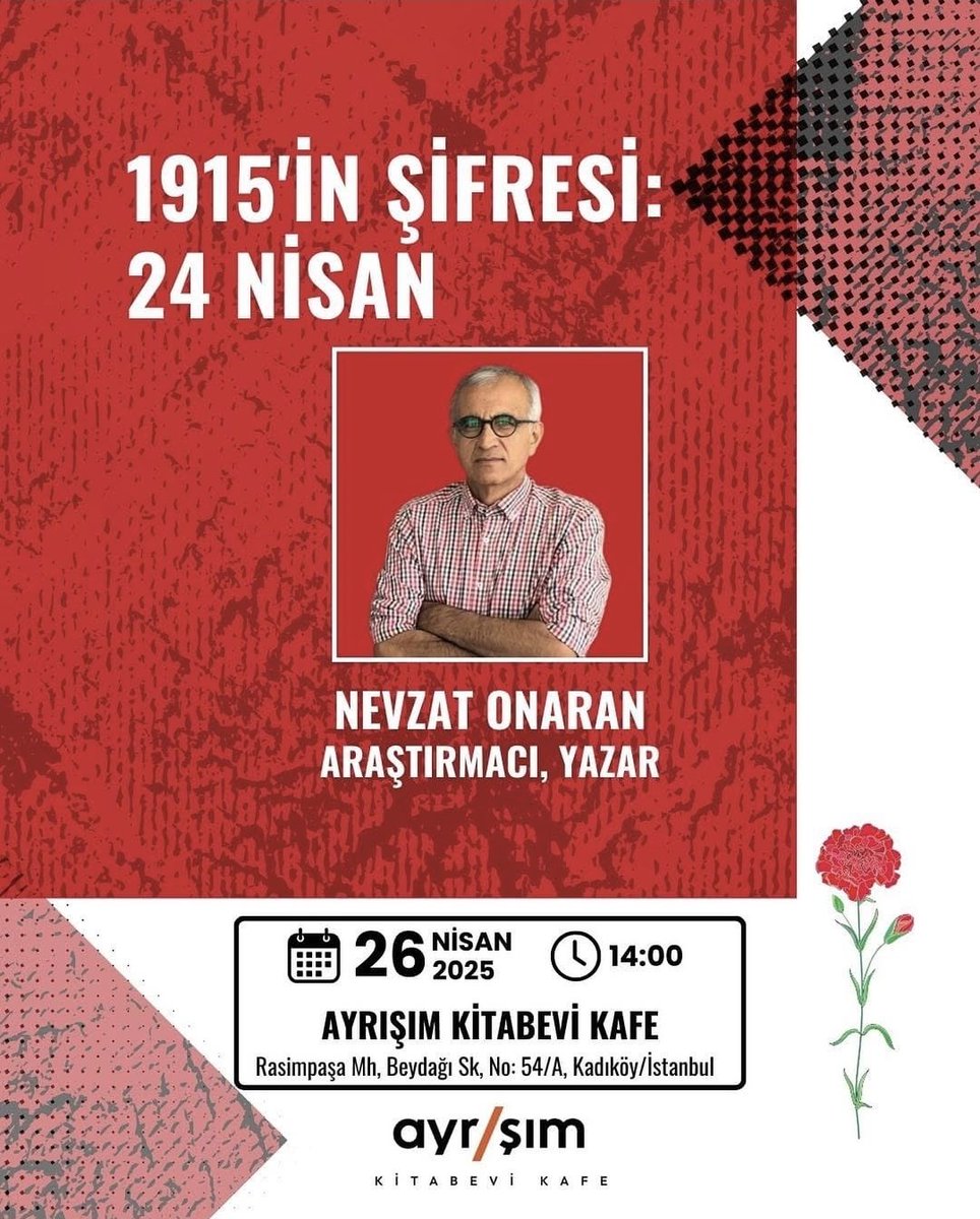 🎙️Söyleşi

24 Nisan’ın yıldönümünde, geçmişe ışık tutuyoruz. Araştırmacı ve yazar Nevzat Onaran ile “1915’in Şifresi:24 Nisan” üzerine konuşuyoruz.

#24nisan #24nisan1915 #savaş #ermeni #Soykırım #ermenisoykırımı