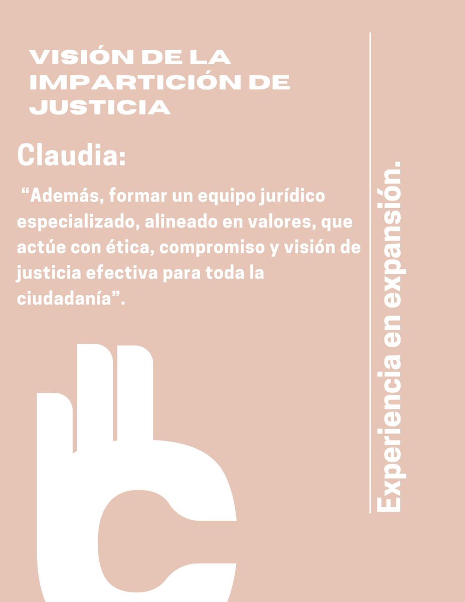Vota este 1° de junio – Boleta color MELÓN - por “De la Garza, Claudia” #03 | #3Poderes me postulan para ser #Magistrada #SalaRegional | Aquí puedes revisar mi perfil 

candidaturaspoderjudicial.ine.mx/detalleCandida… 

#AGS #Coahuila #GTO #NuevoLeón #SLP #TAMPS #Zacatecas 

#EXPERIENCIAENEXPANSION