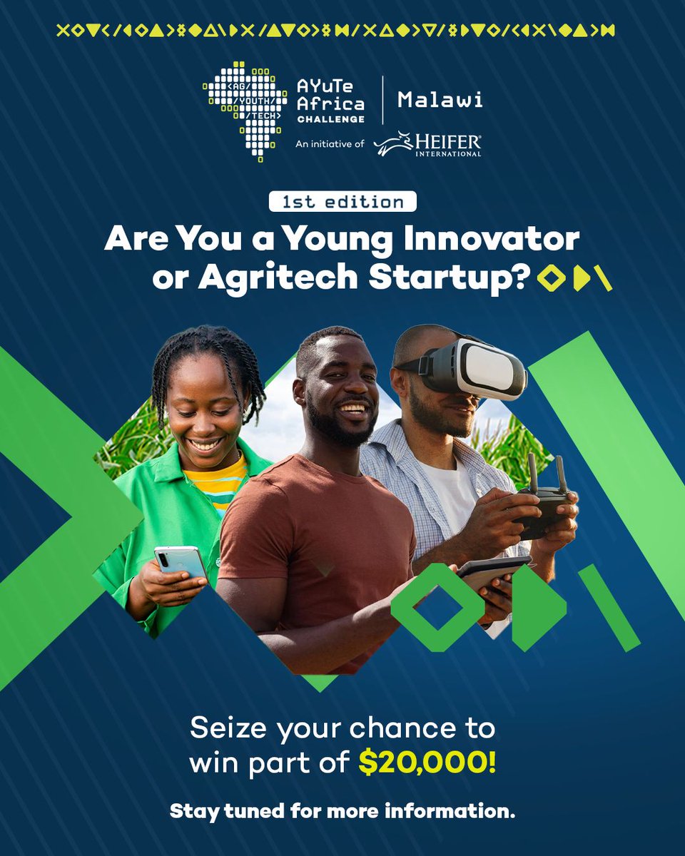 Are you ready to shape the future of farming?
Join us #LIVE this Monday, 28 April on the mHub Facebook Page for the #AYUTEMalawi2025 Challenge launch!
Win your share of $20,000 for your bold agri-tech solution!
<a href="/Heifer/">Heifer International</a>
#YouthInAgTech #FutureOfFarming #InnovateForImpact