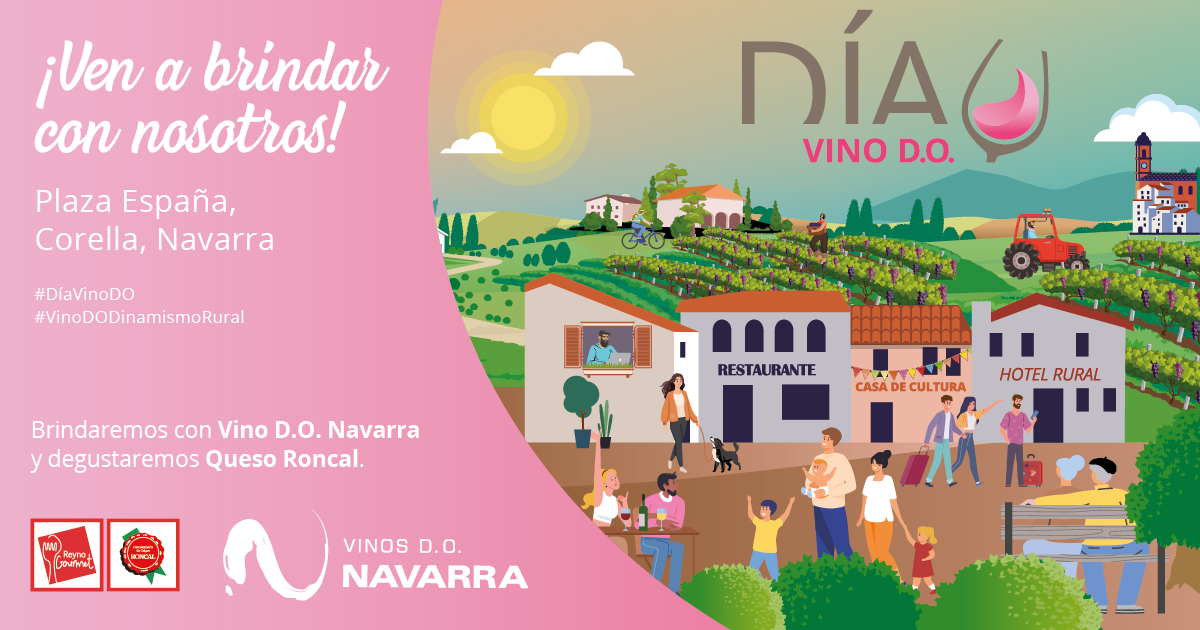 Vinos Navarra (@vinosnavarra) on Twitter photo Las #DenominacionesDeOrigen impulsan nuestros pueblos. ¡Brindemos por su futuro! 🍷🍷
¡Ven a brindar a #Corella con <a href="/vinosnavarra/">Vinos Navarra</a>! 🍷🍷
El sábado 10 de mayo te invitamos a venir a Corella, #Navarra, para celebrar un gran #brindis que destaque y visibilice los valores que hay Las #DenominacionesDeOrigen impulsan nuestros pueblos. ¡Brindemos por su futuro! 🍷🍷
¡Ven a brindar a #Corella con <a href="/vinosnavarra/">Vinos Navarra</a>! 🍷🍷
El sábado 10 de mayo te invitamos a venir a Corella, #Navarra, para celebrar un gran #brindis que destaque y visibilice los valores que hay