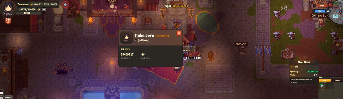 GG Cambria!
Almost 11 million made without fishing — no RMT, no multi-account.
100k+ Royal Favor farmed.
Used only 2 energy on the last day for fun PvP. 
Top 100 in Crafting, Hunting, and Smithing.
Just one dedicated player. Let the grind speak. 🏆
#Cambria  #Ronin #Abstract