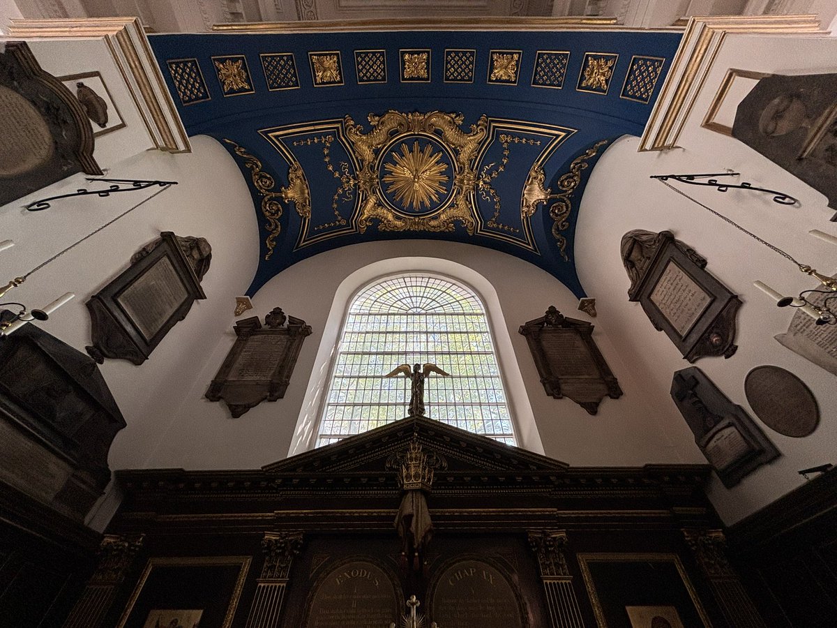 An encore. Grosvenor Chapel, Mayfair. Plain Georgian exterior does not hint at the Comper surprises inside.