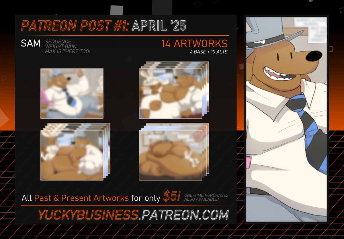 💸 Supporter Update!                                          

New Art Pack: Sam   
14 pics total, available for $5!       
(One-time purchases also on offer!)                                       

If you're interested, the link is in my bio!
⭐️Thank you for your support!⭐️
