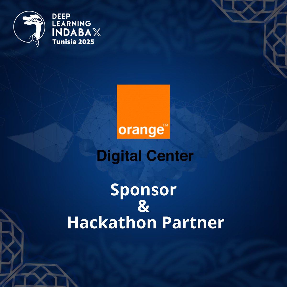 𝐖𝐞’𝐫𝐞 𝐞𝐱𝐜𝐢𝐭𝐞𝐝 𝐭𝐨 𝐰𝐞𝐥𝐜𝐨𝐦𝐞 Orange Digital Center 𝐚𝐬 𝐚 𝐬𝐩𝐨𝐧𝐬𝐨𝐫 𝐚𝐧𝐝 𝐡𝐚𝐜𝐤𝐚𝐭𝐡𝐨𝐧 𝐩𝐚𝐫𝐭𝐧𝐞𝐫 𝐟𝐨𝐫 𝐈𝐧𝐝𝐚𝐛𝐚𝐗 𝐓𝐮𝐧𝐢𝐬𝐢𝐚 𝟐𝟎𝟐𝟓!   
You can still register here: 
indabaxtunisia.com/2025

#IndabaX #IndabaXTunisia2025
