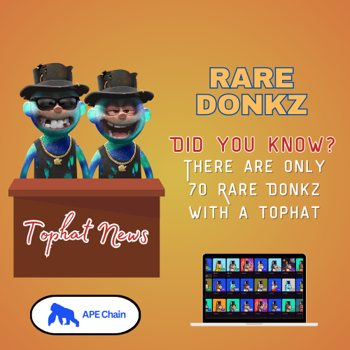 #TophatNews There are 2 Tophats listed starting at 20.000 APE in the Rare Donkz collection. x.com/raredonkz #raredonkz #TophatSociety
Polled at 2025-04-25 01:14:00ET by Niad Tech MarketWatch