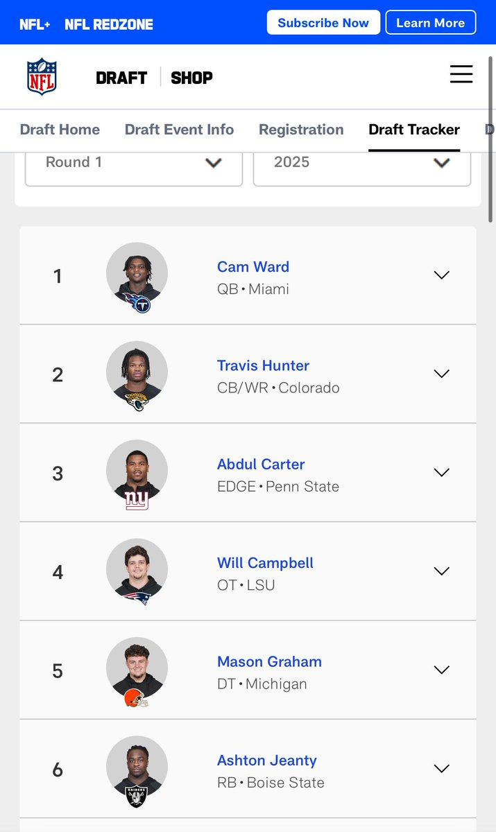 Jrake510's tweet image. @NFL are you seriously that lazy that you can’t put the team they went to?  You are the NFL right?  #DraftTracker