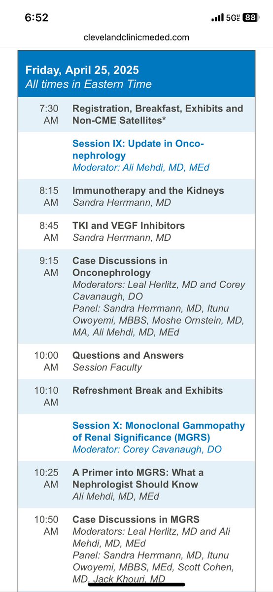 Ali Mehdi (@alimehdimd) on Twitter photo Day 3 #CCNephUpdate25
Wonderful 2 days done, lovely faculty dinner with legends, and another full day of learning ahead!
-onconeph, obstetric neph, transplant.
3 interdisciplinary CPC sessions with heme/onc/MFM/neph! <a href="/HerrmannMd/">Sandra Herrmann MD, FASN</a> <a href="/mala_sachdeva/">Mala Sachdeva</a> <a href="/SalemAlmaani/">Salem Almaani</a> <a href="/CleClinicKidney/">Cleveland Clinic Kidney Medicine</a> Day 3 #CCNephUpdate25
Wonderful 2 days done, lovely faculty dinner with legends, and another full day of learning ahead!
-onconeph, obstetric neph, transplant.
3 interdisciplinary CPC sessions with heme/onc/MFM/neph! <a href="/HerrmannMd/">Sandra Herrmann MD, FASN</a> <a href="/mala_sachdeva/">Mala Sachdeva</a> <a href="/SalemAlmaani/">Salem Almaani</a> <a href="/CleClinicKidney/">Cleveland Clinic Kidney Medicine</a>