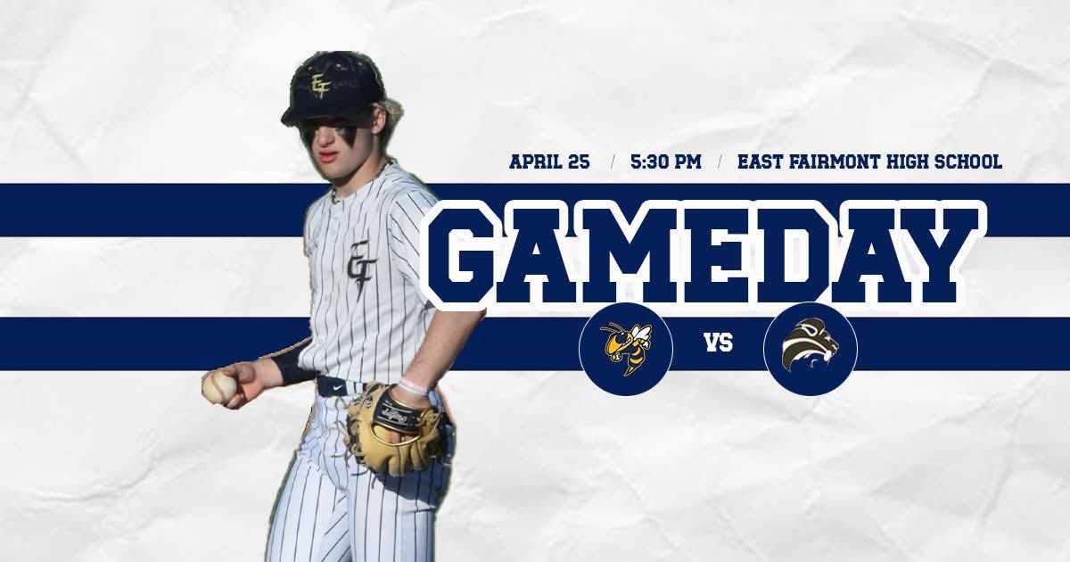 🆚 John Marshall
📍 East Fairmont High School
🕰 5:30 pm

#eastfmtbaseball #bees