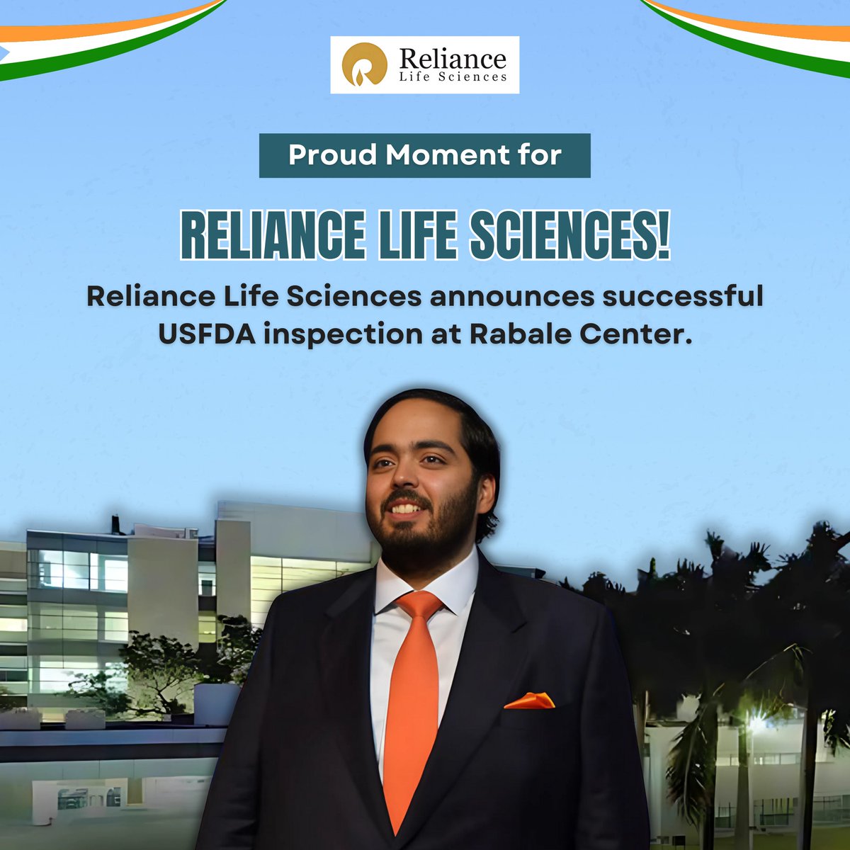 Exciting news🚀
Reliance Life Sciences has successfully passed the USFDA inspection at the Rabale Center! A major milestone in our commitment to excellence in healthcare and life sciences🌍

#RelianceLifeSciences #HealthcareExcellence #USFDA #Innovation #ProudMoment