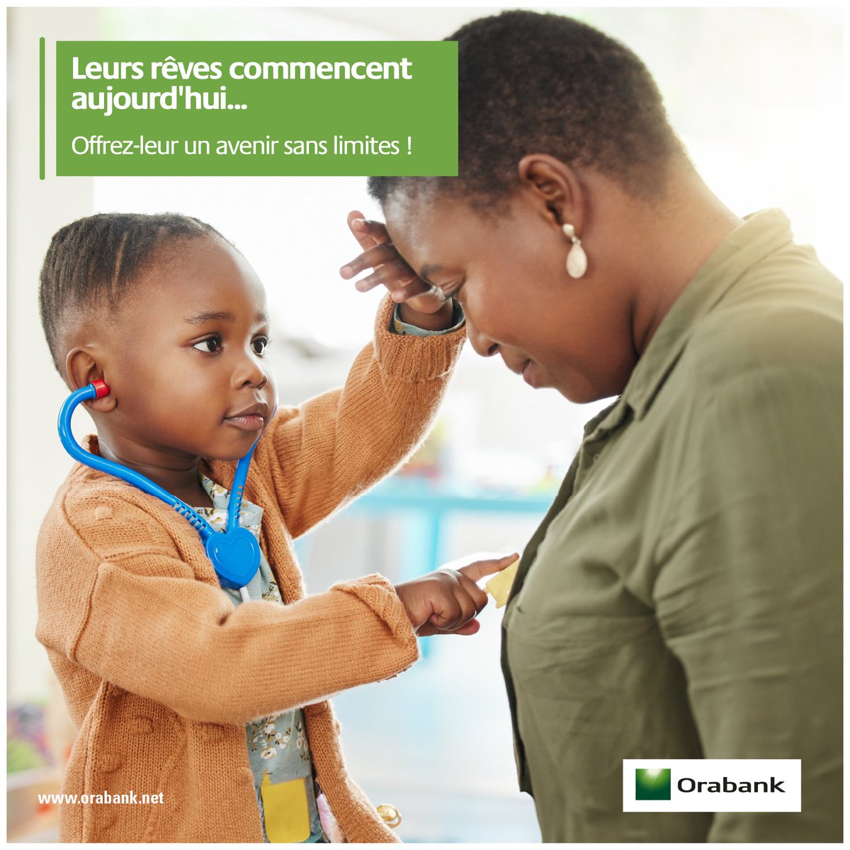 GroupeOrabank's tweet photo. Si vos rêves d’enfance n'ont pas pris leur envol, aidez vos boutchous à réaliser les leurs !
Offrez-leur un compte épargne dès aujourd’hui et construisez avec eux un futur plein de possibilités.
#Orabank #UnPartenaireÀVotreÉcoute https://t.co/brJailwFAb