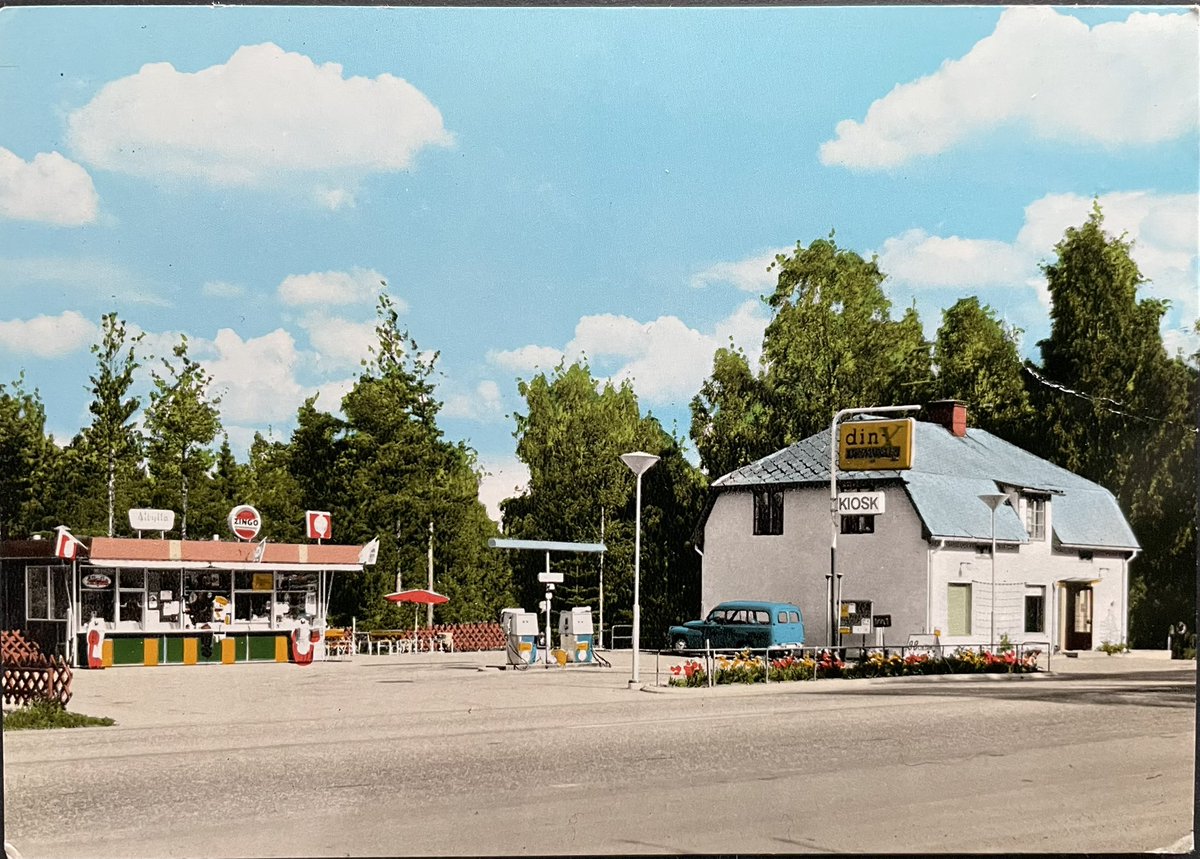 Björklinge. Sjöhagen. Östlings kiosk och bensin. Pls Rtwt.