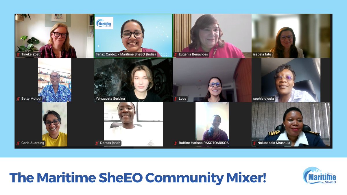 Yesterday, our community members were treated to a talk by Isabela Tatu on the path of Entrepreneurship, and the skills needed for a great career in maritime.

Interested in being in a room of inspiring women? Join our community here: maritimesheeo.com/community

#MaritimeSheEO