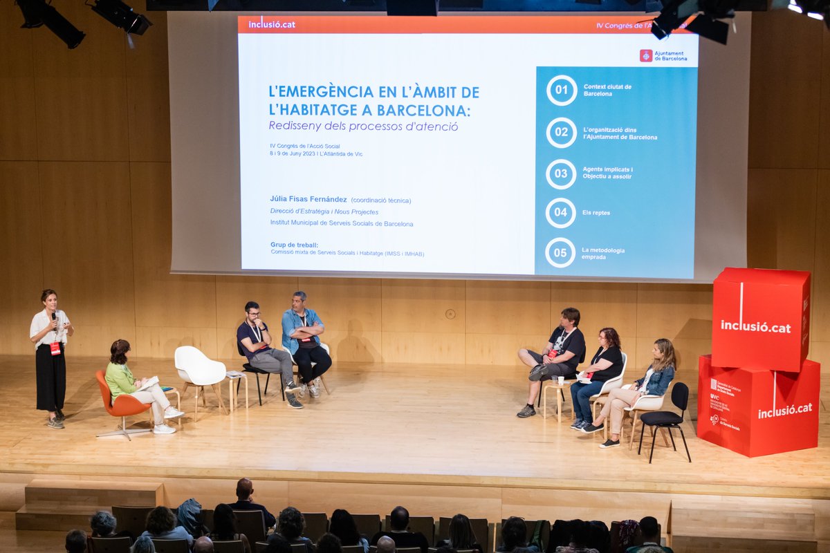 Júlia Fisas va presentar al #InclusióCat com Barcelona va repensar l’atenció a la pèrdua d’habitatge.

Experiències com aquesta fan créixer el sistema social.

📅Participa-hi tu també: envia el teu resum abans del 5 de maig!
🔗inclusio.cat/comunicacions/
#AccióSocial