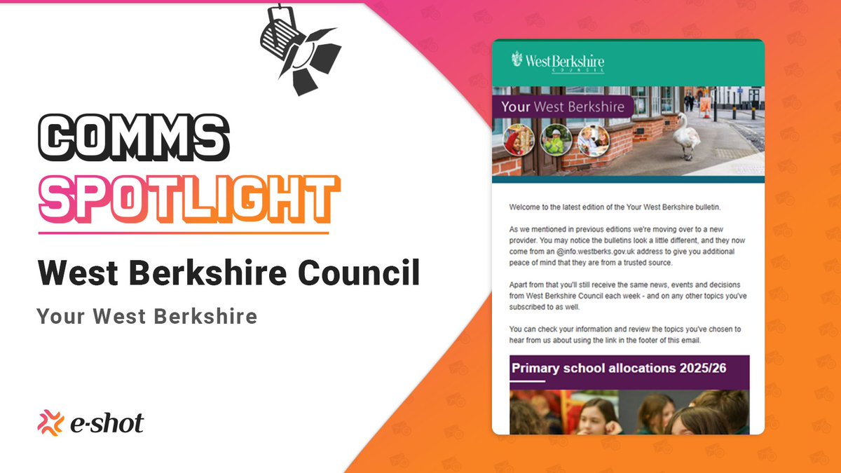 e-shot™ (@eshot_net) on Twitter photo 👏 Huge shoutout to <a href="/WestBerkshire/">West Berkshire Council</a> for launching their very first email campaign with e-shot! A clean, accessible design, a heads-up to their recipients about their new trusted sender address, and an impressive open rate of nearly 50% in the first 48 hours! 🚀 👏 Huge shoutout to <a href="/WestBerkshire/">West Berkshire Council</a> for launching their very first email campaign with e-shot! A clean, accessible design, a heads-up to their recipients about their new trusted sender address, and an impressive open rate of nearly 50% in the first 48 hours! 🚀
