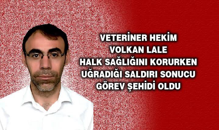 Büyük bir özveriyle görevini ifa ederken, Yozgat ili Sorgun ilçesi mezbahasında bıçaklı saldırıya uğrayarak hayatını kaybeden meslek şehidimiz Veteriner Hekim Volkan Lale’yi vefatının 3. yıl dönümünde rahmet, saygı ve özlemle anıyoruz..