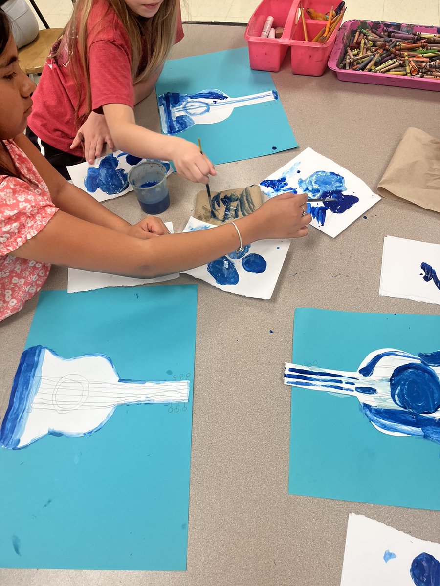 Blue is a Hue! 3rd artists learning about value and Picasso! 🎨🖌️🎨🖌️<a href="/CarverESCubs/">Carver Elementary</a> <a href="/theartofed/">The Art of Education University</a> <a href="/NCArtEdA/">NCAEA</a> <a href="/artsnc/">Arts North Carolina</a> <a href="/Artsonia/">Artsonia</a>