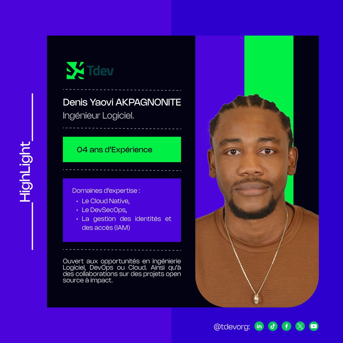 tdevorg's tweet image. Notre série 𝐓𝐃𝐄𝐕 𝐇𝐈𝐆𝐇𝐋𝐈𝐆𝐇𝐓 🔦 est de retour ! 😊

Aujourd’hui, nous sommes ravis de vous présenter @N1BBzerLZXT.

Ingénieur logiciel, Denis fait partie de ces talents qui allient expertise pointue et esprit d’équipe.

#TDEV #TgTech #Tech #TDEVHighlight

👇