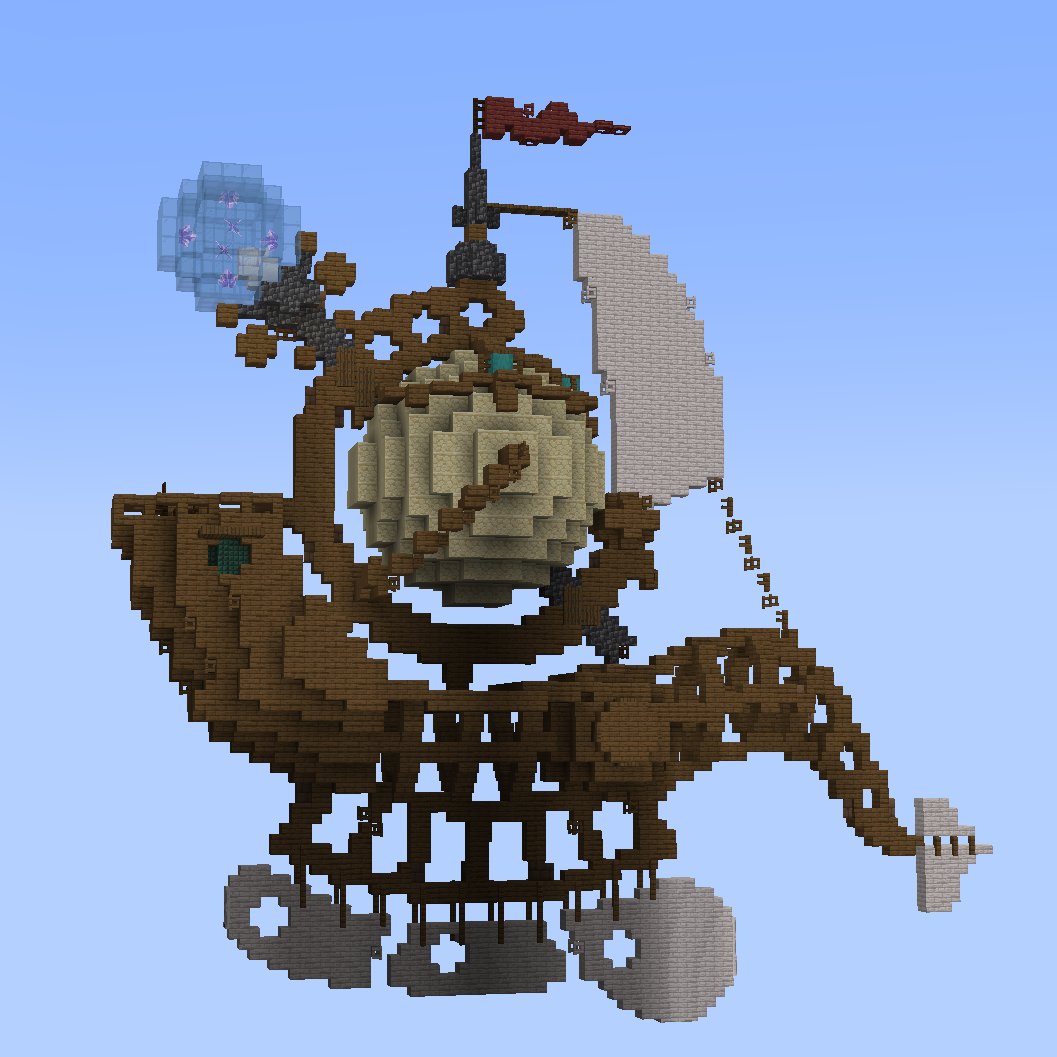 〇:飛空鯨船
#かたちの国 #Minecraft