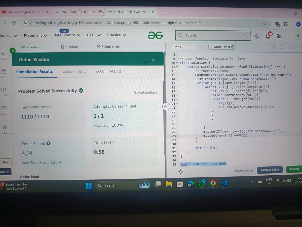 Manudangi55's tweet photo. Day  23 of my GFG streak! 💚 
Pushing boundaries, solving problems, and growing every day with @geeksforgeeks
#160DaysOfCode #GeeksforGeeks #CodingChallenge #ConsistencyIsKey #GFGStreak #160DaysStrong https://t.co/UirNzxuBJq