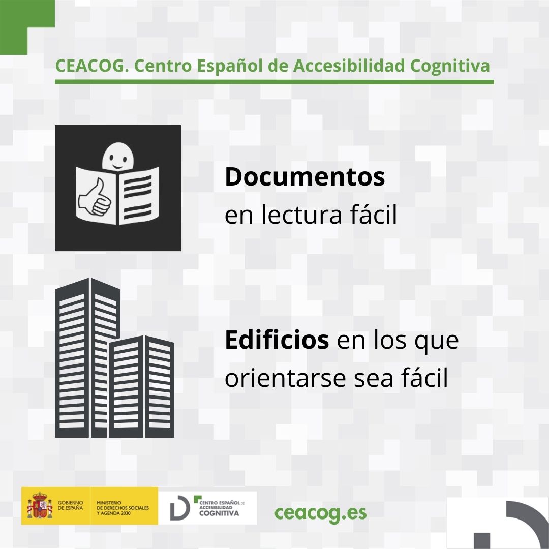 ceacog's tweet image. 🤔¿Cómo hacer una Administración pública más fácil de entender?

Desde el CEACOG proponemos 4 acciones claves:
➡️Documentos en #LecturaFácil
➡️Edificios en los que orientarse sea fácil
➡️Páginas web fáciles de usar
➡️Formación al personal

#AccesibilidadCognitiva