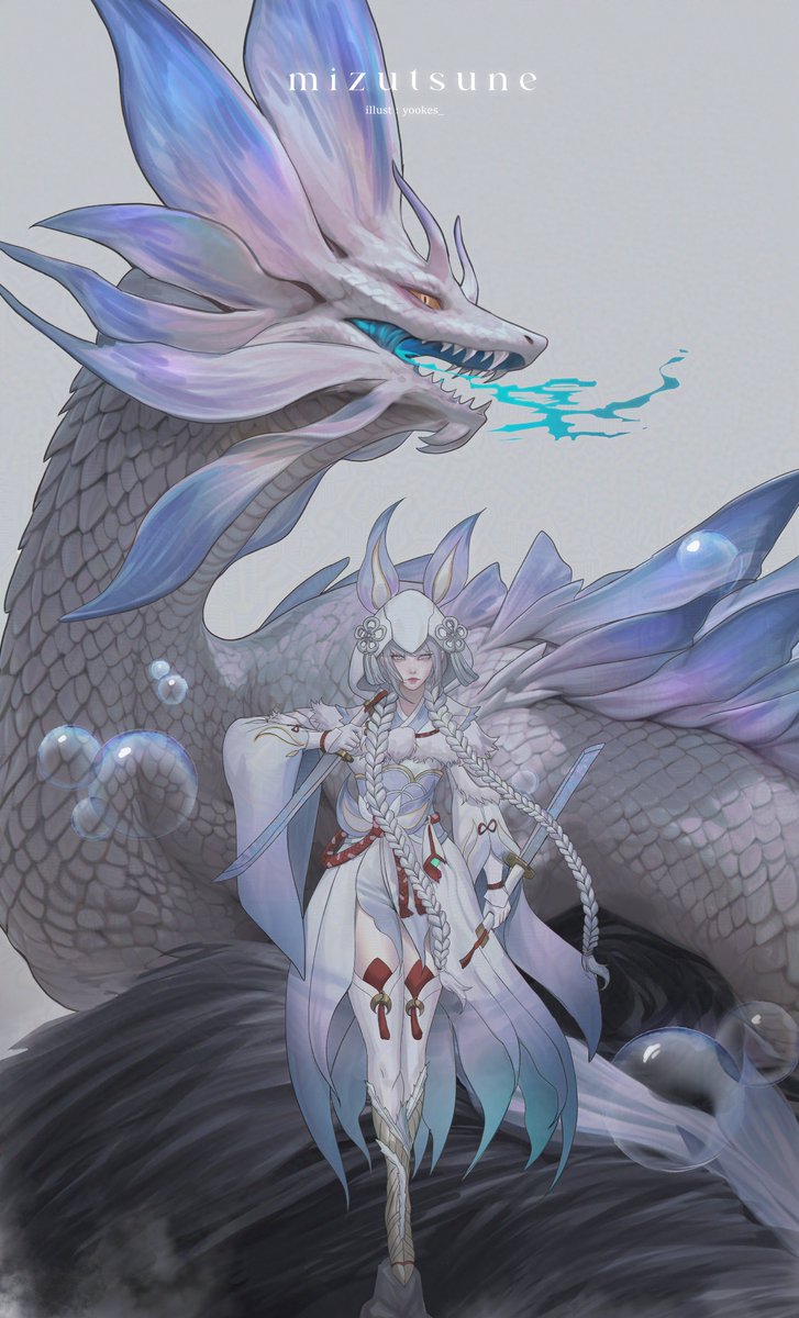 I AM BACK!!!! ᕙ(  •̀ ᗜ •́  )ᕗ I hope everyone's doing well !!! I'm still recovering but I missed yall and as promised I've returned with a new Mizutsune piece 💙

#MHWilds