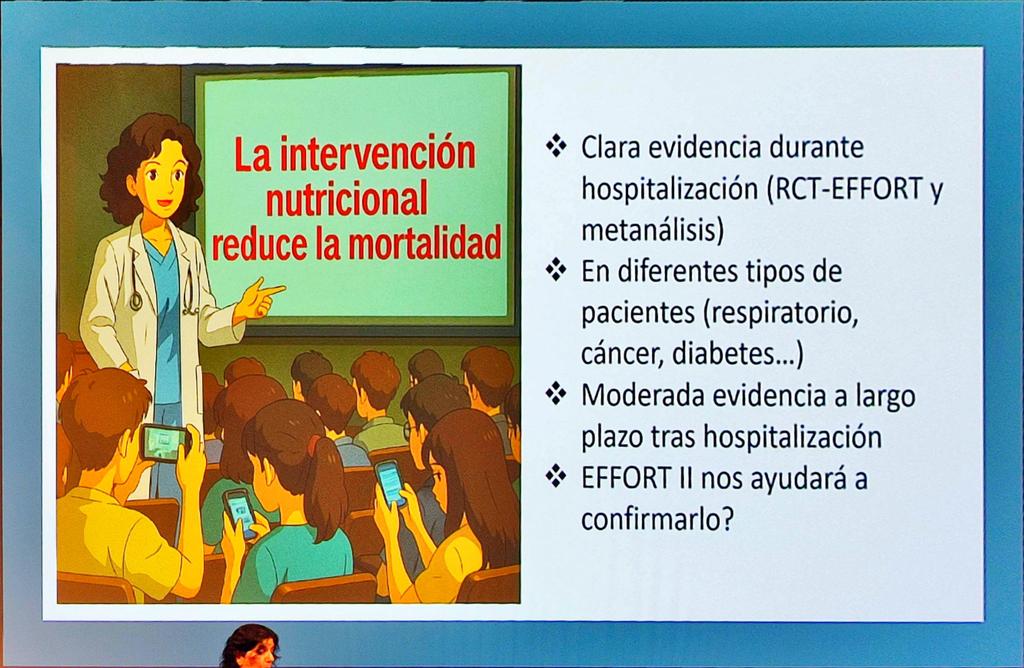 Fran Pita (@doutorpita) on Twitter photo <a href="/mdballesteros/">María Ballesteros</a> Pues sí, la intervención nutricional REDUCE la mortalidad
Quedamos pendientes de los resultados del EFFORT II 🚨🚨🚨
(para esa intuición que tenemos de que también influye😉 )
#SENPE2025 <a href="/mdballesteros/">María Ballesteros</a> Pues sí, la intervención nutricional REDUCE la mortalidad
Quedamos pendientes de los resultados del EFFORT II 🚨🚨🚨
(para esa intuición que tenemos de que también influye😉 )
#SENPE2025