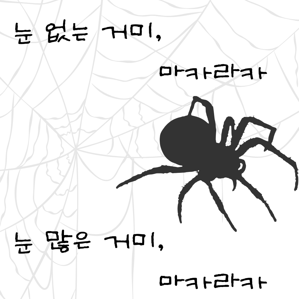 shovel_one's tweet photo. [파이오니어 던전]
몬스터 이름: 마카라카 
소속: 알브헤임 던전
속성 : 어둠, 대지
몬스터 배경: 
알브헤임 하층부에서 처음 관측된 변이형 거미 몬스터.
현재는 약 20~30개의 눈을 가진 다안(多眼) 개체지만, 과거에는 ‘눈 없는 거미’로 불렸다. 시각 기관 없이 태어나 극단적인 결핍 상태에서 생존해왔으며, 다른 생명체를 습격해 눈알을 수집·이식하는 행위를 반복한 끝에 외형상으로는 수많은 눈을 가진 형태로 진화했다. 그러나 이식한 눈으로도 시야는 열리지 않았고, 감각만이 과도하게 발달한 상태였다.
보고에 따르면, ‘눈 없는 거미’ 시절을 끝낸 계기는 미확인 존재와의 접촉으로, 이 시점을 기점으로 처음으로 시야를 얻었으며 스스로를 "마카라카"라 칭하기 시작했다.

외형 : 거미처럼 생겼다. 거대한 몸집에 날카로운 8개의 다리와 입에는 2개의 송곳니가 달렸다. 개체 별로 상이하나 정수리부터 얼굴까지 평균 20~30개 정도의 붉은 눈이 달려있다.

약점 : 여러 눈들 중 단 한 개의 눈만이 약점이다. 이 눈이 파괴될 시 개체에게는 엄청난 둔화 효과가 발생한다. 약점인 눈은 특정 능력을 지닌 자만이 육안으로 확인할 수 있으며 한 번 파괴될 시 회복 불가하다.

주의사항 : 송곳니나 다리에 맞으면 마비되어 움직이지 못한다. 약점이 아닌 눈 내부에는 경미한 화상을 일으키는 독액이 있으므로 아무 눈이나 파괴하지 않도록 주의해야 한다.

마카라카 탄생 비화 읽으러 가기 : 
https://t.co/1DehmHzLuC