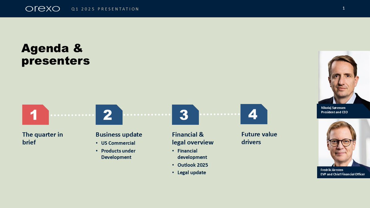 We are approaching announcement for the Q1 Interim Report. On May 6 at 8 am CEST we will share the latest operational &amp; financial developments. Later that day investors, analysts &amp; media are invited to join our quarterly call. #orexo For details ▶️: orexo.com/media/detail?s…