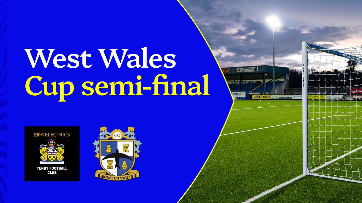 This evening sees the <a href="/OgiWales/">Ogi</a> Bridge Meadow host the West Wales FA Intermediate Cup semi-final between <a href="/AfcTenby/">Tenby AFC</a> and <a href="/Mighty_Swifts/">Monkton Swifts FC</a>! 🏆🏟️

The Food Hut and the bar will be open all evening, serving hot and cold food, drinks and refreshments 🍔☕️

Good luck to both teams! 💙