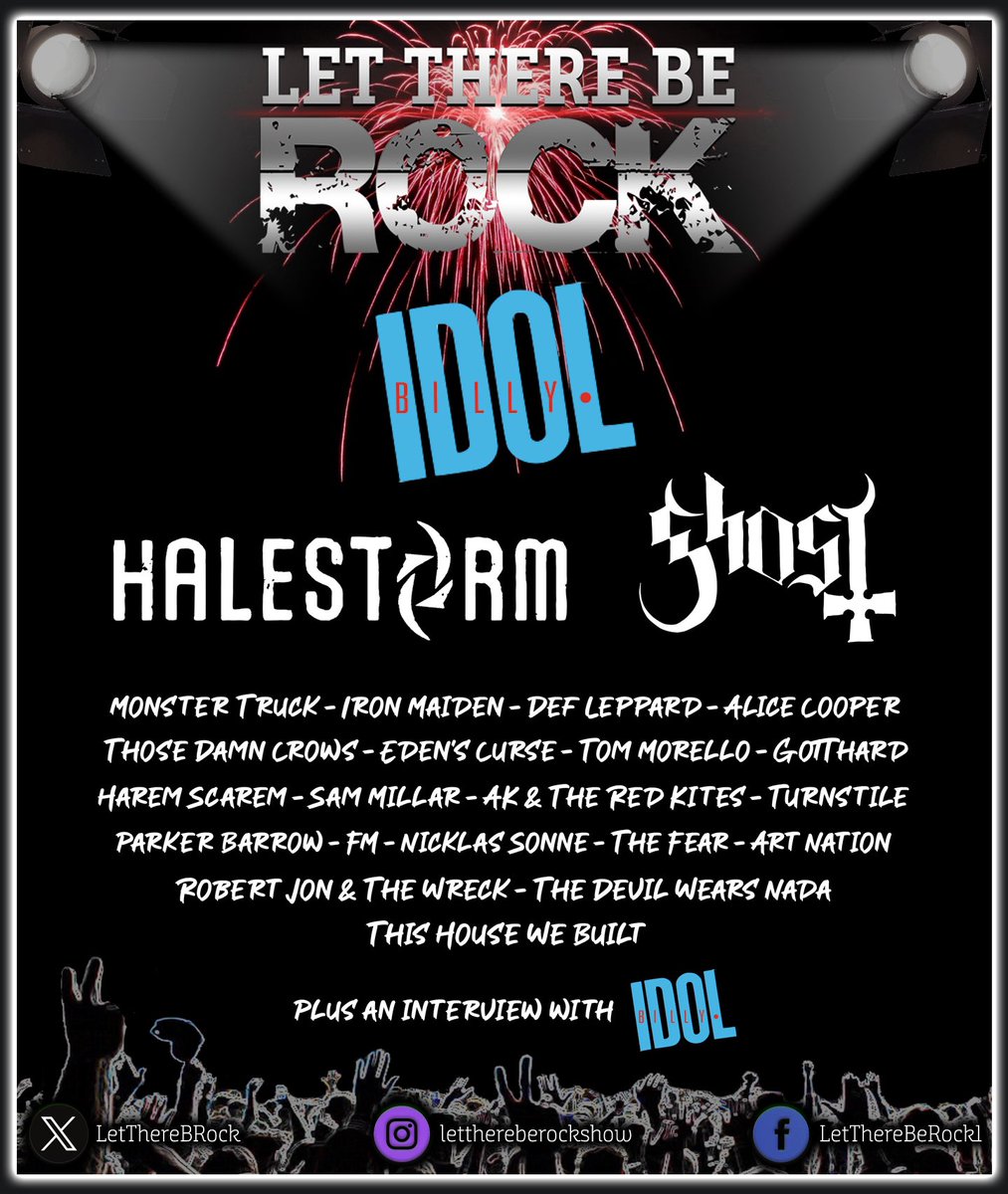 Let There Be Rock (@lettherebrock) on Twitter photo ⭐️Tonight (25th April) Let There Be Rock takes over the airwaves of 2 local stations, 8-10pm on <a href="/Phoenix967FM/">Phoenix 96.7 FM</a> and slightly earlier 7-9pm on <a href="/CValleyRadio/">Calder Valley Radio</a> 🤘🏻🎸
Ft. <a href="/BillyIdol/">Billy Idol</a> <a href="/Halestorm/">Halestorm</a> <a href="/thebandGHOST/">Papa V Perpetua</a> <a href="/ThoseDamnCrows/">Those Damn Crows</a> <a href="/FMofficial/">FM</a> <a href="/gotthard/">Gotthard</a> <a href="/Rjandthewreck/">Robert Jon & The Wreck</a> & more 🤘
#RockMusic ⭐️Tonight (25th April) Let There Be Rock takes over the airwaves of 2 local stations, 8-10pm on <a href="/Phoenix967FM/">Phoenix 96.7 FM</a> and slightly earlier 7-9pm on <a href="/CValleyRadio/">Calder Valley Radio</a> 🤘🏻🎸
Ft. <a href="/BillyIdol/">Billy Idol</a> <a href="/Halestorm/">Halestorm</a> <a href="/thebandGHOST/">Papa V Perpetua</a> <a href="/ThoseDamnCrows/">Those Damn Crows</a> <a href="/FMofficial/">FM</a> <a href="/gotthard/">Gotthard</a> <a href="/Rjandthewreck/">Robert Jon & The Wreck</a> & more 🤘
#RockMusic