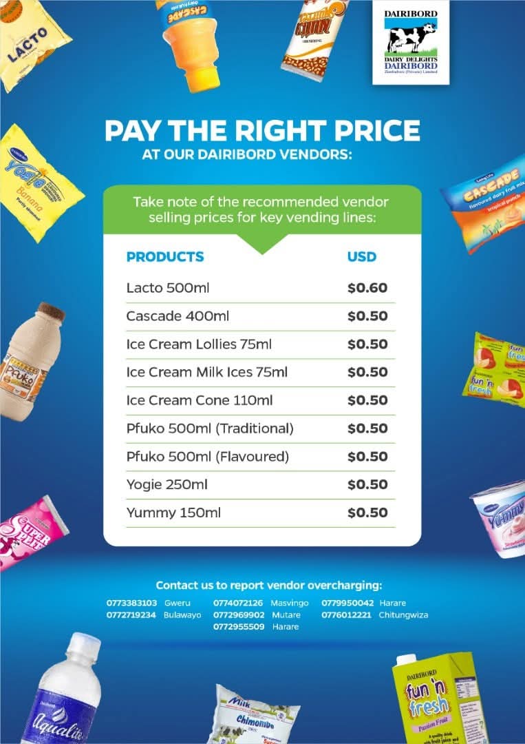 Pay the right price with our vendors. Please take note of the recommended vendor selling prices for our products.
#Dairibord