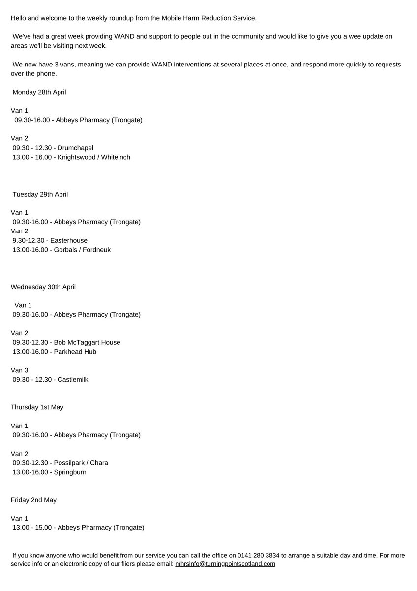 Next week's van locations <a href="/turningpointsco/">Turning Point Scotland</a>