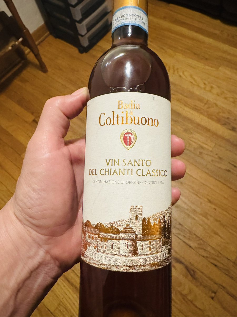 Badia a Coltibuono’s Vin Santo is a tesoro of Tuscany. Made from Trebbiano and Malvasia grapes, it’s aged for 6-7 years developing flavors of caramello, almonds, and dried fruit. With its smooth, balanced dolcezza, it pairs with desserts or cheese. Grazie mille <a href="/peoplespalate/">Rich Mauro</a>