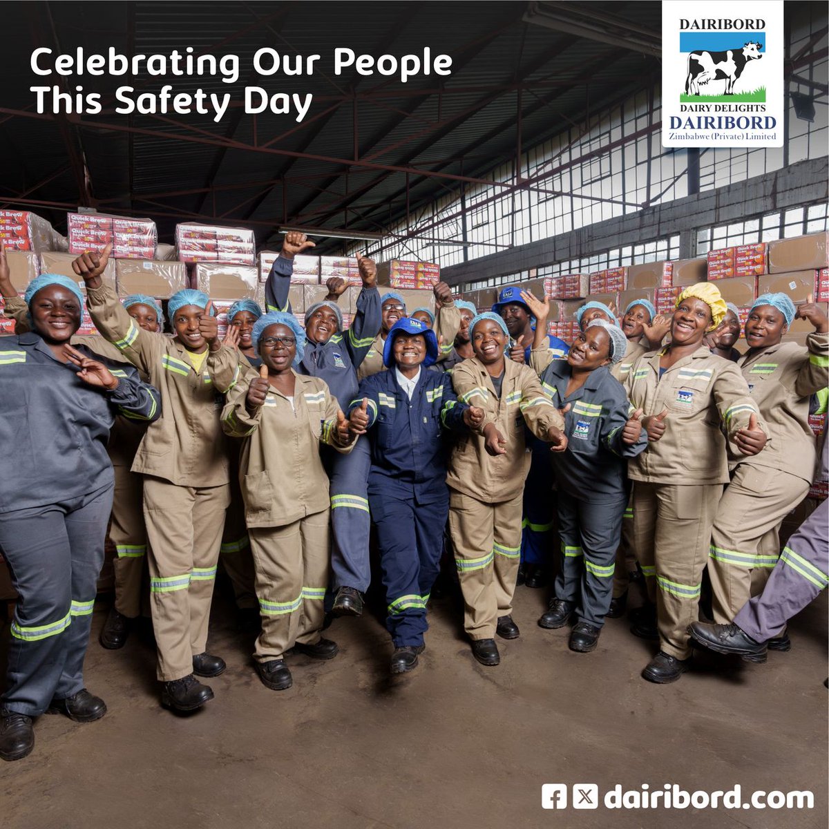 It’s World Day for Safety and Health at Work and we’re honouring the people behind the scenes who keep Dairibord going!
#SafetyAtWork #Dairibord