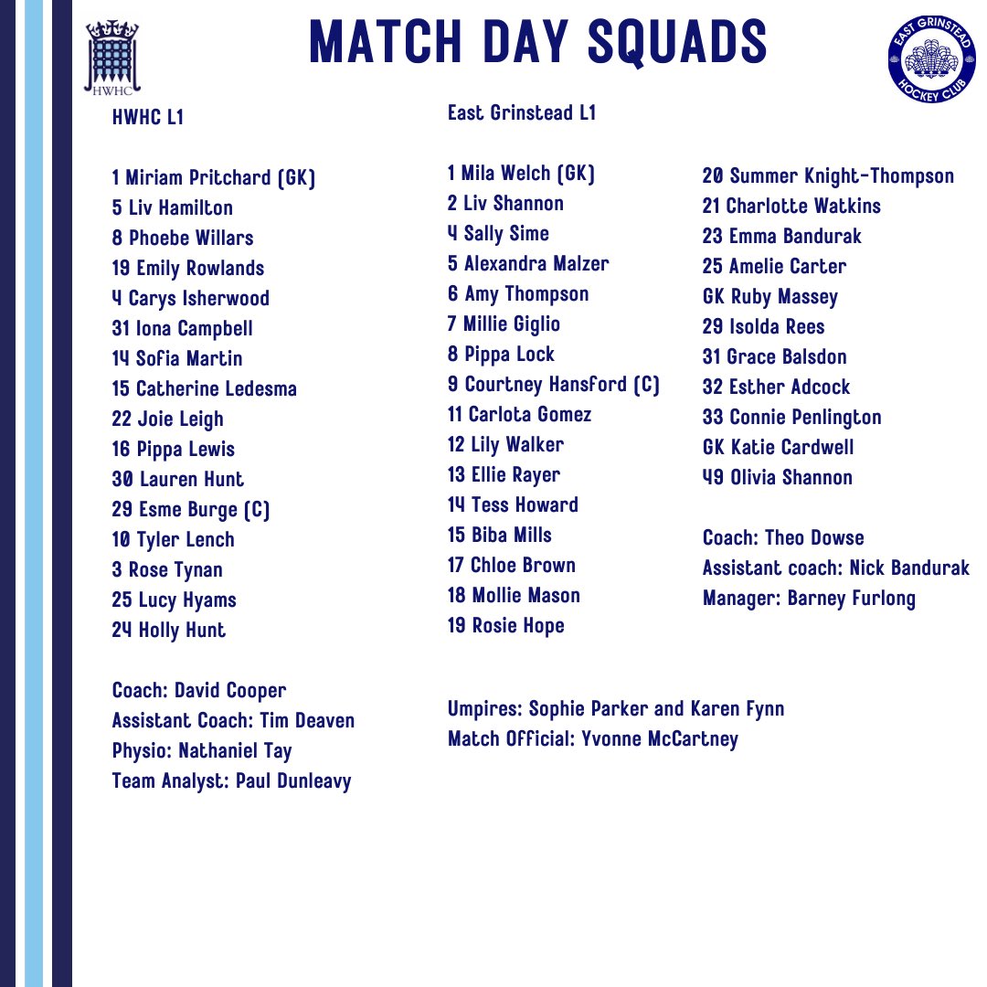 🚀PREMIER LEAGUE FIXTURE🚀

Our L1s Hampstead Heroes are at home this Saturday taking on @eastgrinsteadhc

Pushback - 14:00

#EHLPrem #englandhockey #Hampsteadheroes