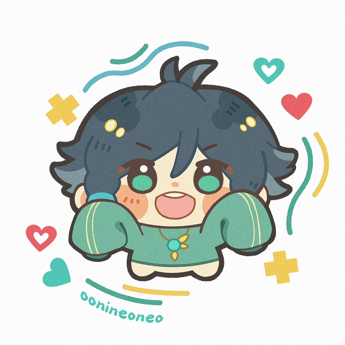 go_yi0616's tweet image. #GenshinImpact #Venti 
😆😆